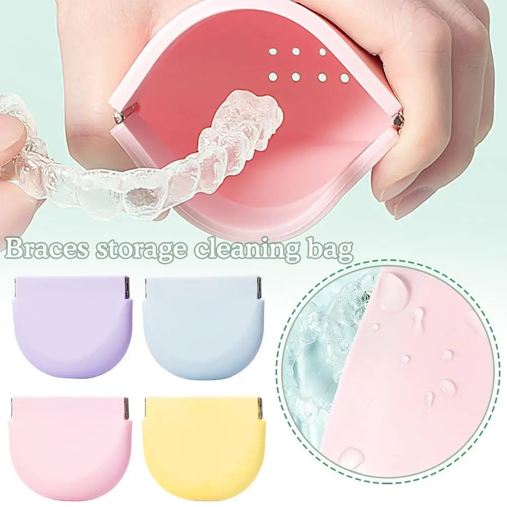 Portable Soft Silicon Orthodontic Retainer Case With Vent Hole Self-Closing Orthodontic Mouth Guard Cases Braces Case For Travel
Portable Soft Silicon Orthodontic Retainer Case With Vent Hole Self-Closing Orthodontic Mouth Guard Cases Braces Case For Travel