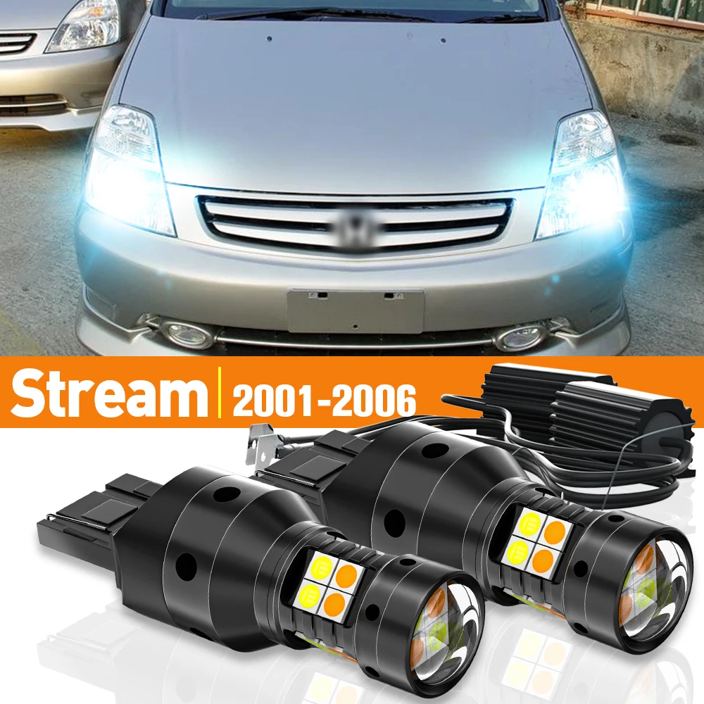 2x LED Dual Mode Turn Signal+Daytime Running Light DRL For Honda Stream 2001-2006 2002 2003 2004 2005 Accessories Canbus
2x LED Dual Mode Turn Signal+Daytime Running Light DRL For Honda Stream 2001-2006 2002 2003 2004 2005 Accessories Canbus