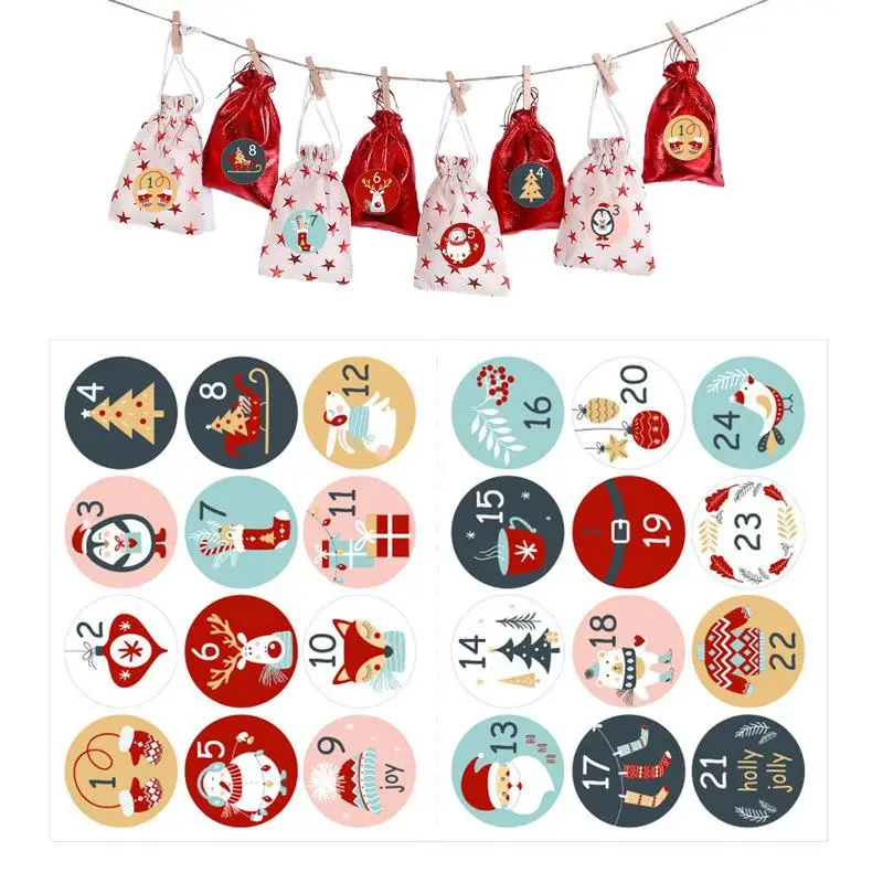 Christmas Advent Calendar Stickers Set 10PCS | 1-24 Number Cartoon Sticker For Gift Bag DIY Crafts Baking Christmas Decoration
Christmas Advent Calendar Stickers Set 10PCS | 1-24 Number Cartoon Sticker For Gift Bag DIY Crafts Baking Christmas Decoration