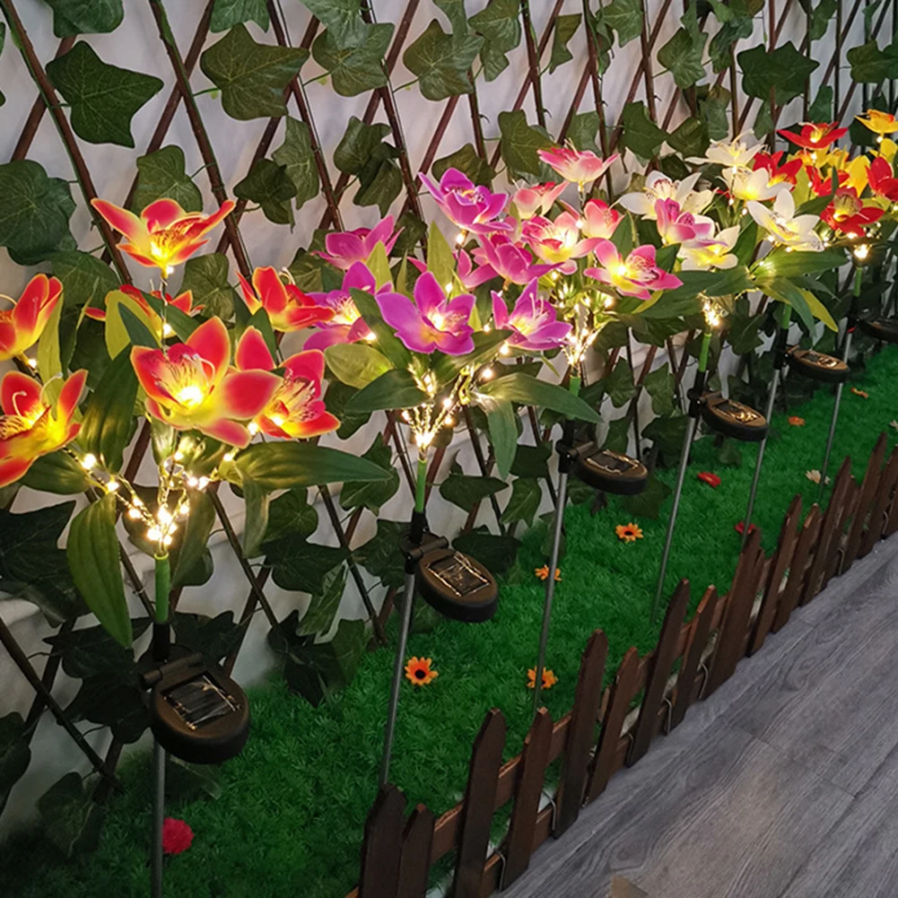 2pcs 7 Head Solar LED Simulation Orchid Light Outdoor Waterproof Flowers Garden Stake Landscape Villa Fence Lamp
2pcs 7 Head Solar LED Simulation Orchid Light Outdoor Waterproof Flowers Garden Stake Landscape Villa Fence Lamp