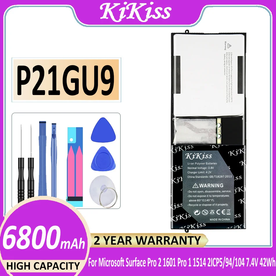 Original KiKiss Battery P21GU9.6800mAh For Microsoft Surface Pro 2 Pro2 1601 Pro 1 Pro1 1514 2ICP5/94/104 7.4V Bateria
Original KiKiss Battery P21GU9.6800mAh For Microsoft Surface Pro 2 Pro2 1601 Pro 1 Pro1 1514 2ICP5/94/104 7.4V Bateria