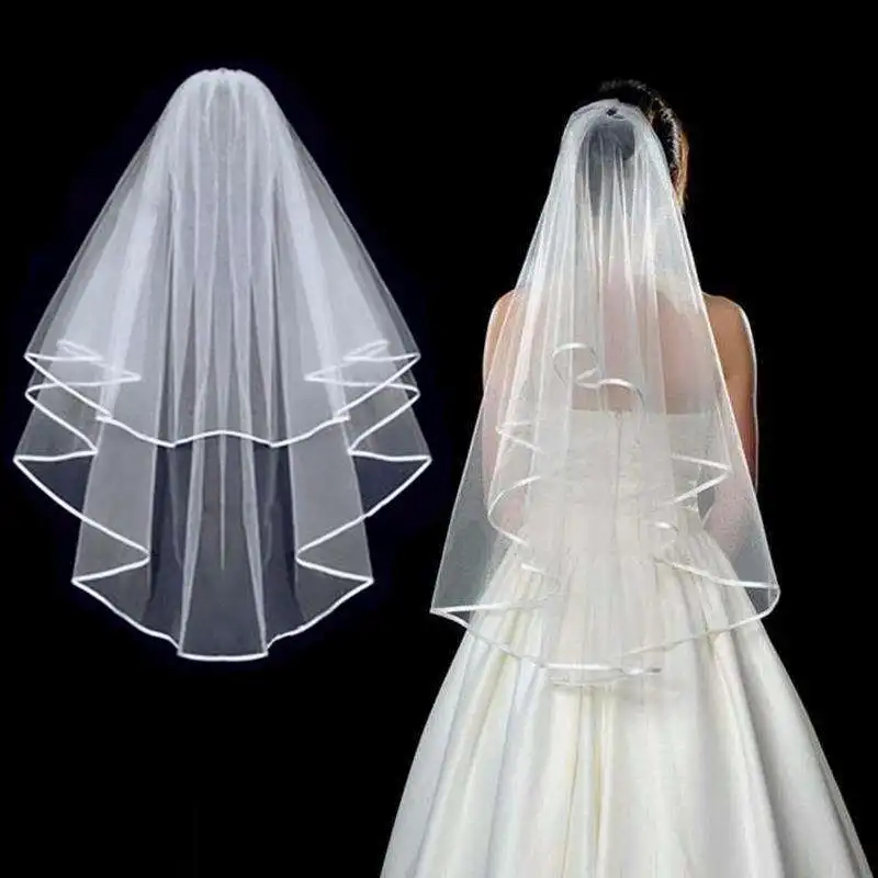 Short Tulle Wedding Veils Two Layer With Comb White Ivory Bridal Veil for Bride for Marriage Wedding Accessories 2023
Short Tulle Wedding Veils Two Layer With Comb White Ivory Bridal Veil for Bride for Marriage Wedding Accessories 2023
