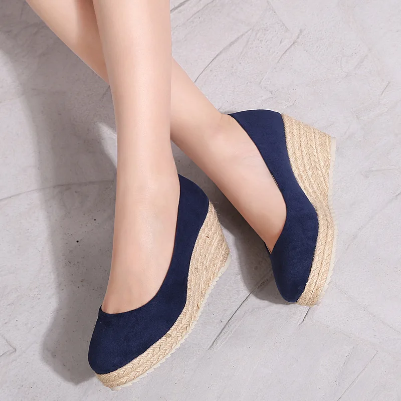 Women Suede Wedge Espadrilles Shallow Mouth Single Shoes NEW SANDALS Spring Autumn High Heels Princess 2021
Women Suede Wedge Espadrilles Shallow Mouth Single Shoes NEW SANDALS Spring Autumn High Heels Princess 2021