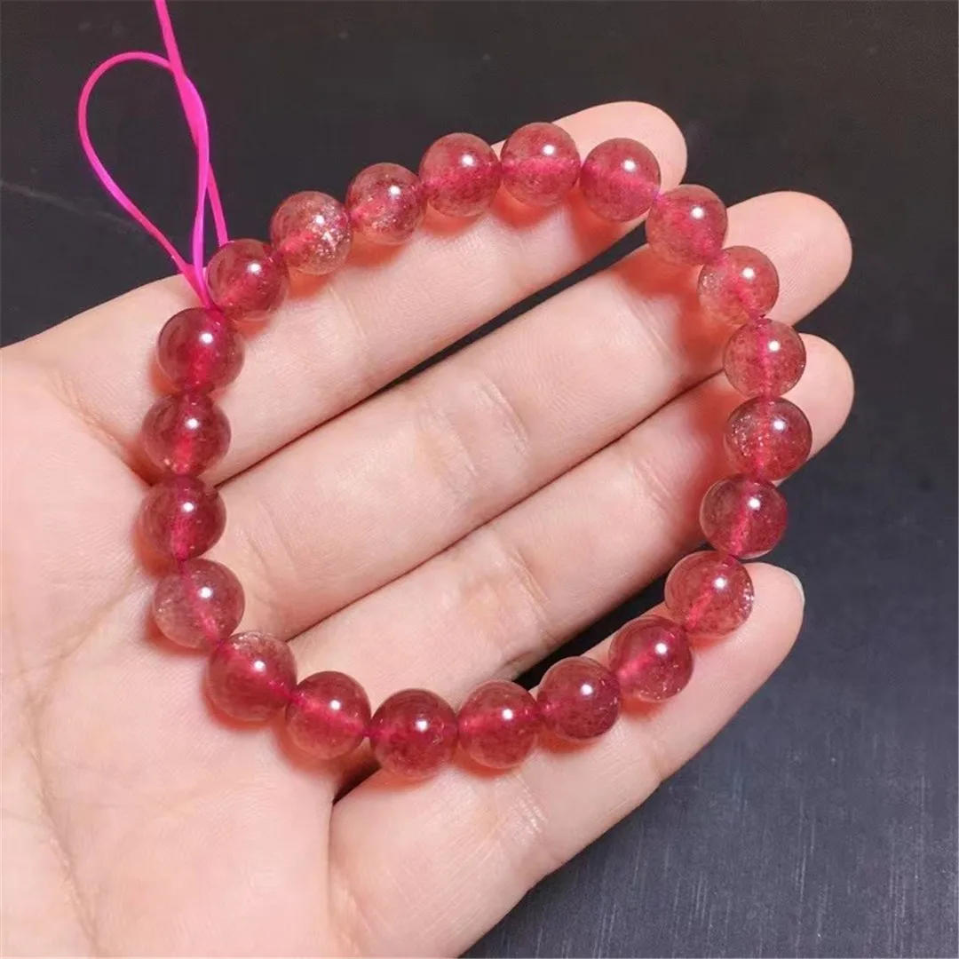 8mm Natural Red Strawberry Quartz Bracelet For Women Lady Men Love Gift Crystal Round Beads Energy Stone Strands Jewelry AAAAA
8mm Natural Red Strawberry Quartz Bracelet For Women Lady Men Love Gift Crystal Round Beads Energy Stone Strands Jewelry AAAAA