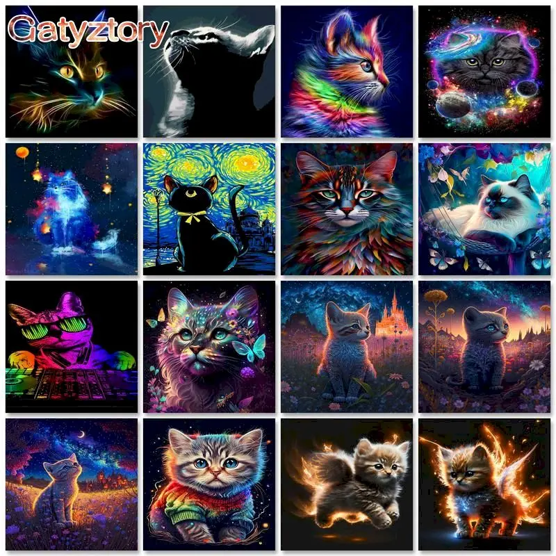 GATYZTORY Acrylic Frame Paint By Numbers For Adults Black Cat Drawing Coloring By Numbers Animals Handmade Painting Home Decor
GATYZTORY Acrylic Frame Paint By Numbers For Adults Black Cat Drawing Coloring By Numbers Animals Handmade Painting Home Decor