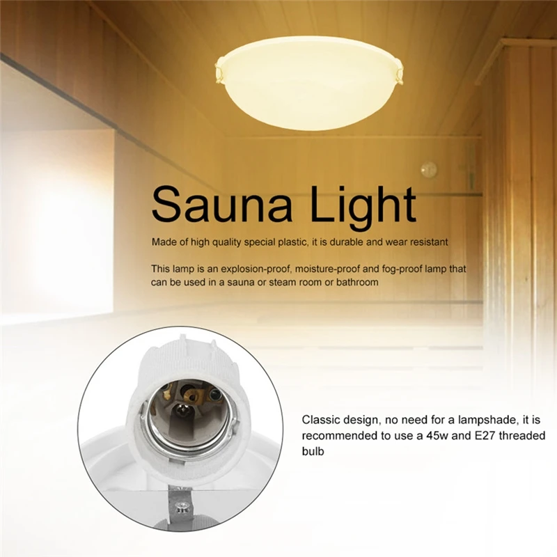 Portable Plastic Sauna Light Baby Shower Sauna Explosion-Proof Light Lamp Steam Room Anti-Fog Light For Bathroom Use
Portable Plastic Sauna Light Baby Shower Sauna Explosion-Proof Light Lamp Steam Room Anti-Fog Light For Bathroom Use