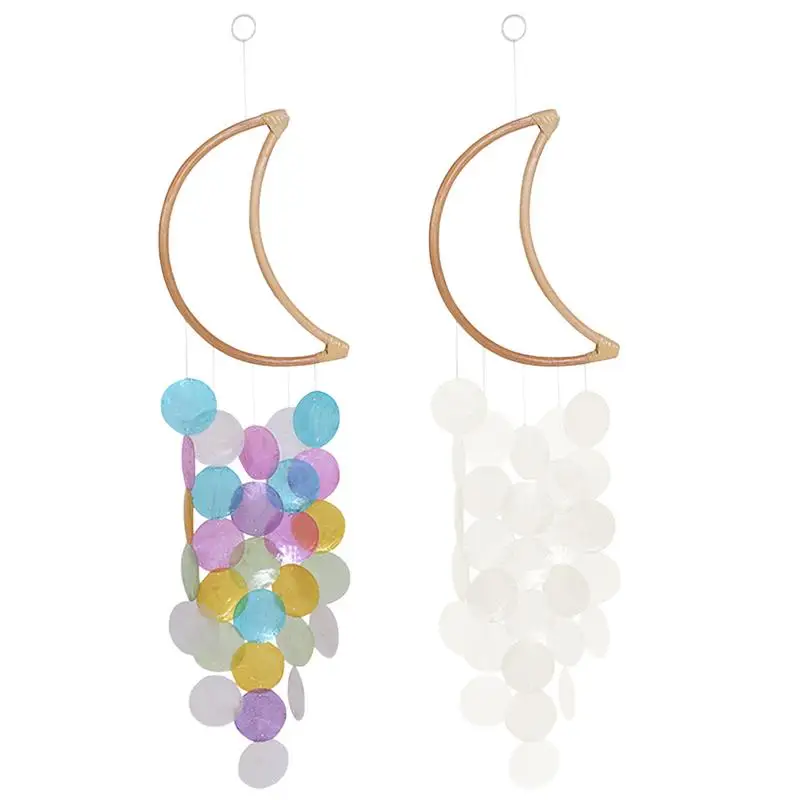 Wind Chimes Color Wooden Moon Cute Shell Rainbow Window Sill Wall Wind Chimes Ornaments For Home Office Decoration Pendant
Wind Chimes Color Wooden Moon Cute Shell Rainbow Window Sill Wall Wind Chimes Ornaments For Home Office Decoration Pendant