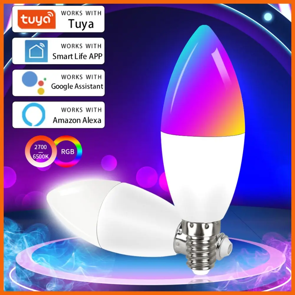 Умная лампа-свеча Яндекс Алиса, светодиодная лампа с Wi-Fi, RGB, E14, 85-265 в, с регулируемой яркостью и голосовым управлением Alexa, Google Home Assistant, Siri
Умная лампа-свеча Яндекс Алиса, светодиодная лампа с Wi-Fi, RGB, E14, 85-265 в, с регулируемой яркостью и голосовым управлением Alexa, Google Home Assistant, Siri