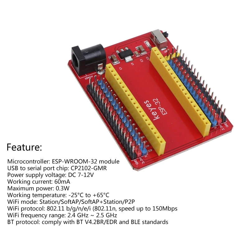 Y4QF ESP32-IO Development Expansion Board ESP32 Core Adapter Board for Electronics Module DIY
Y4QF ESP32-IO Development Expansion Board ESP32 Core Adapter Board for Electronics Module DIY