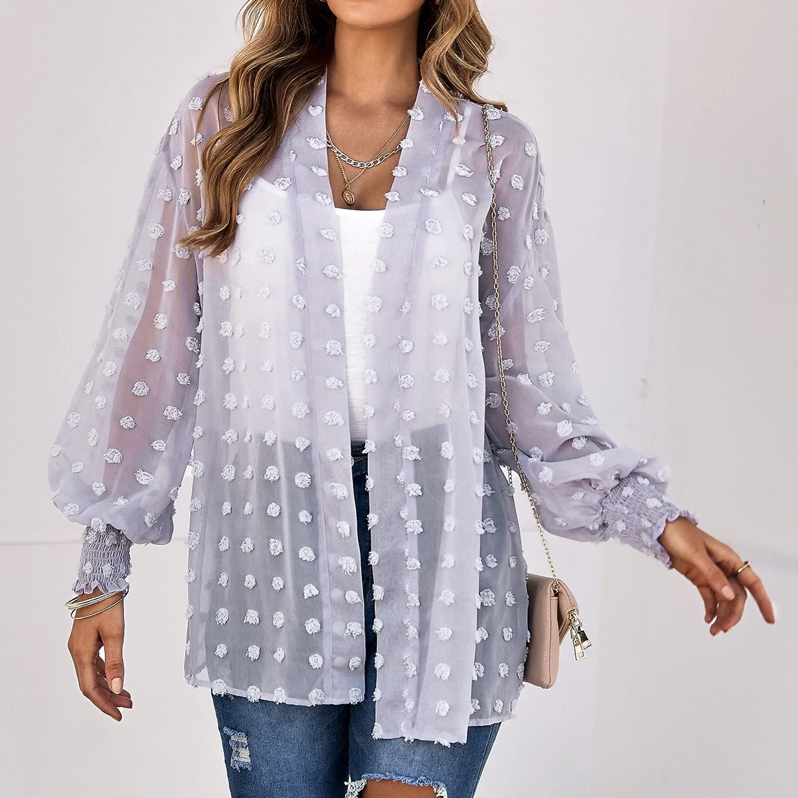 2022 Women's O-Neck Loose T-Shirt Thin Cardigan Long Sleeve Outerwear Fashion Chiffon Top майка женская Roupas Femininas
2022 Women's O-Neck Loose T-Shirt Thin Cardigan Long Sleeve Outerwear Fashion Chiffon Top майка женская Roupas Femininas