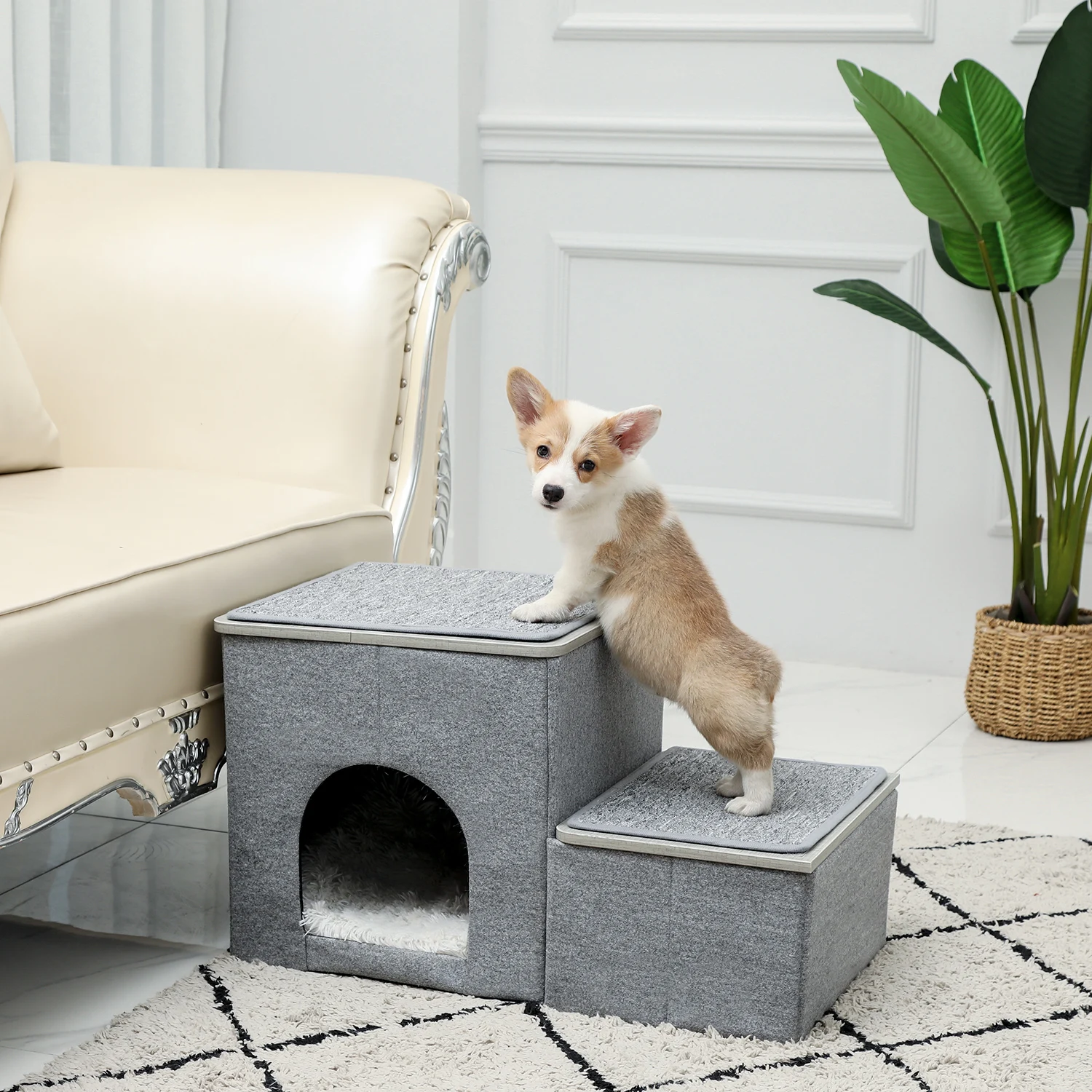 Multi-Level stairs for Dog Cat Tree House Cando Natural Sisal Scratching Posts for Kitten Pet Tower with Cozy Bed Puppy Step Bed
Multi-Level stairs for Dog Cat Tree House Cando Natural Sisal Scratching Posts for Kitten Pet Tower with Cozy Bed Puppy Step Bed