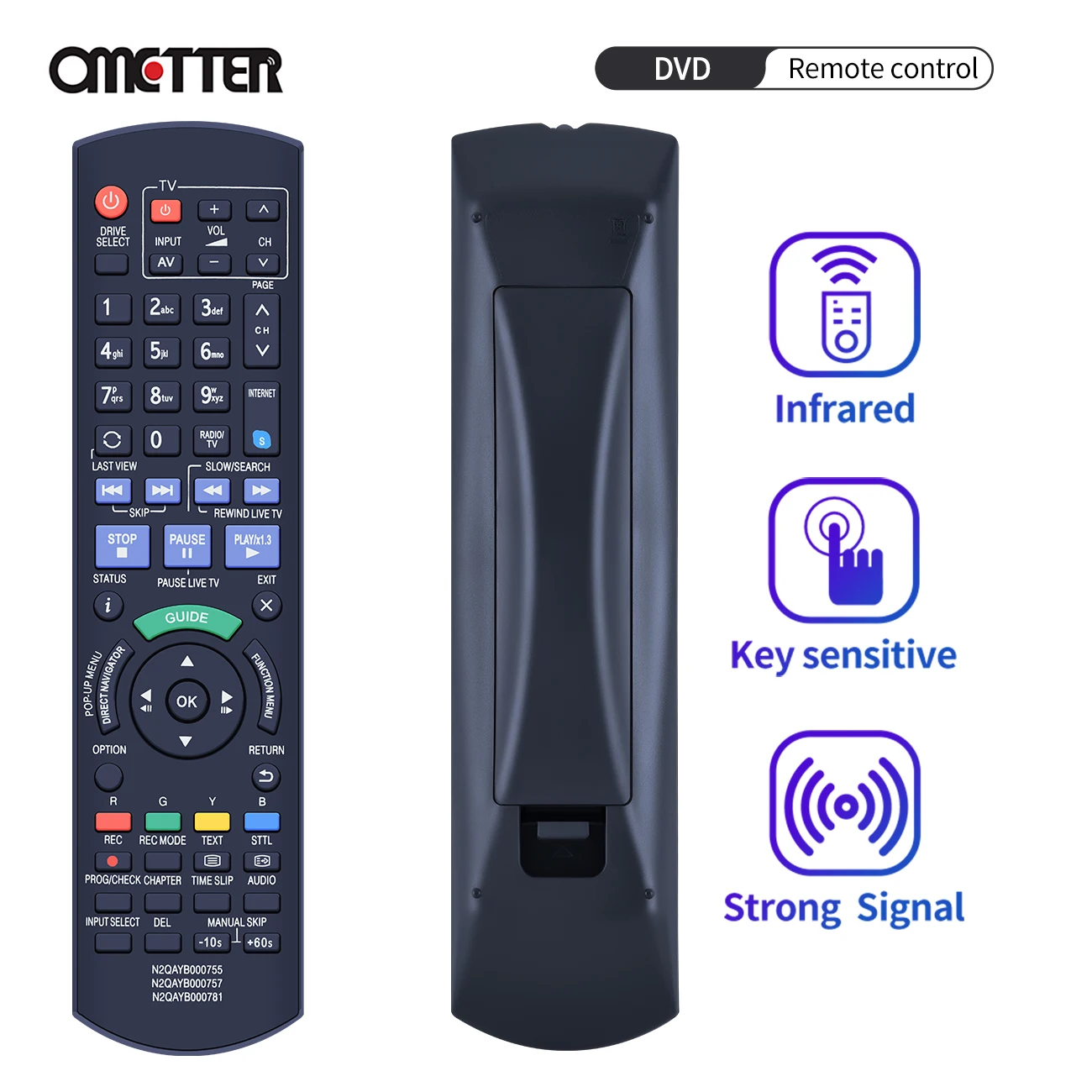 New N2QAYB000755 N2QAYB000757 N2QAYB000781 Fit for Panasonic Blu-ray Remote Control DMR-BWT730 DMR-BWT835
New N2QAYB000755 N2QAYB000757 N2QAYB000781 Fit for Panasonic Blu-ray Remote Control DMR-BWT730 DMR-BWT835