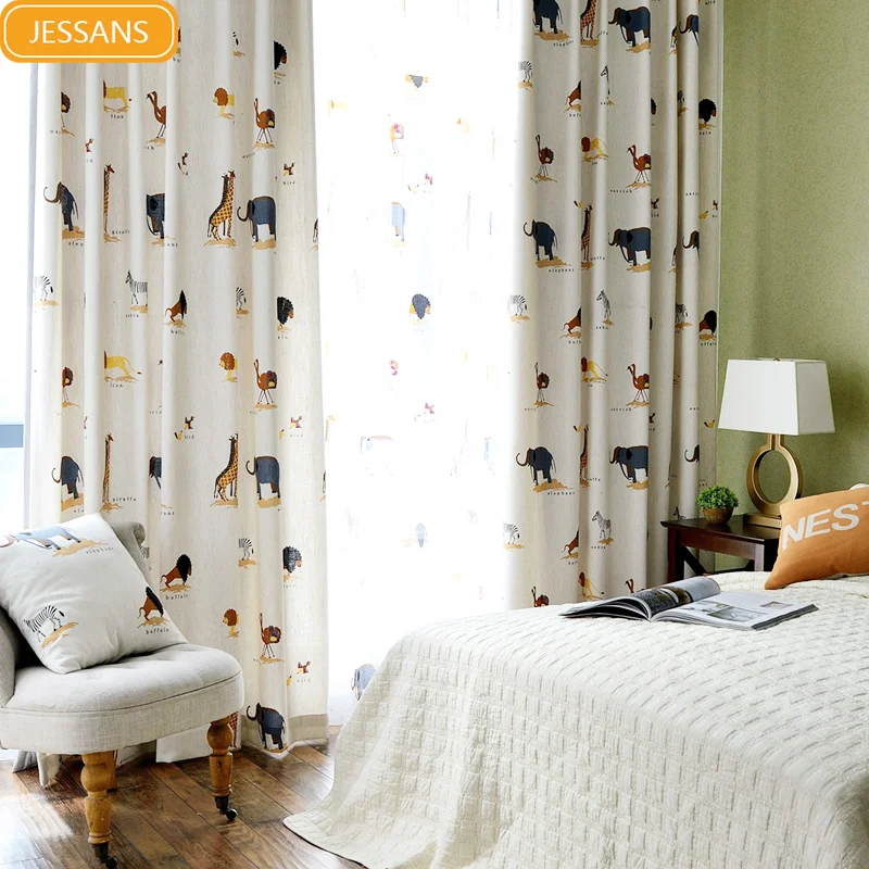 Children's Curtain Boys and Girls Bedroom Baby Cute Cartoon Curtain Cartoon Animal Pattern Shading Insulation
Children's Curtain Boys and Girls Bedroom Baby Cute Cartoon Curtain Cartoon Animal Pattern Shading Insulation