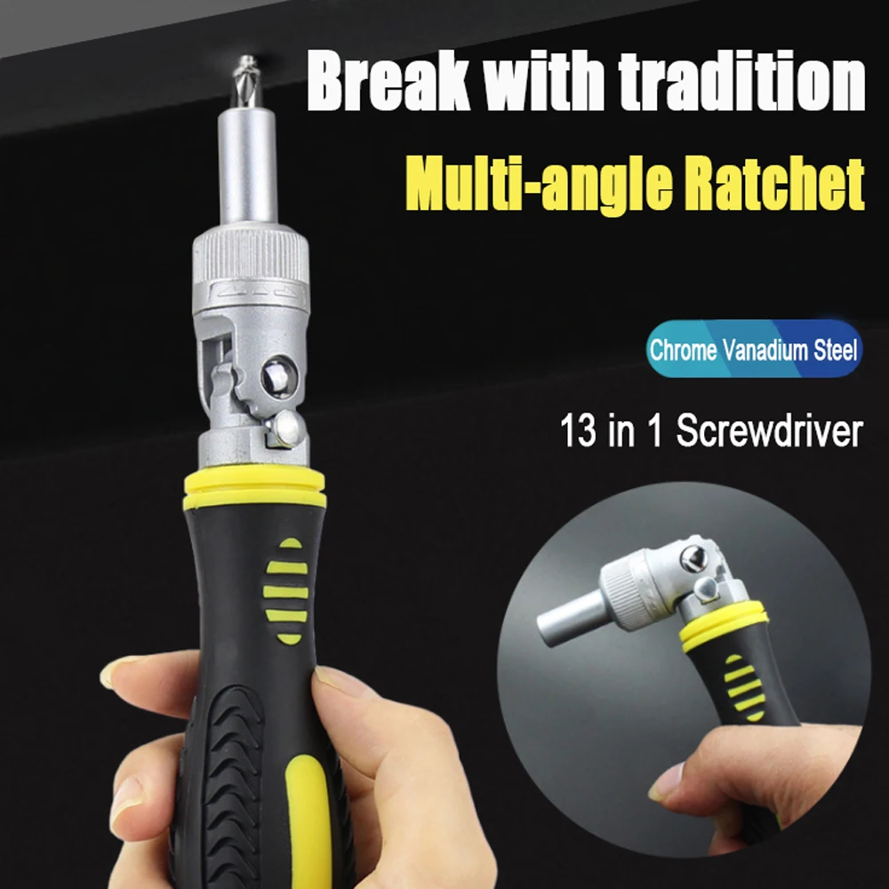 13 In 1 Screwdriver Set Multi-angle Labor-saving Ratchet Screwdriver Multi-function Manual Screwdriver Repair Tool
13 In 1 Screwdriver Set Multi-angle Labor-saving Ratchet Screwdriver Multi-function Manual Screwdriver Repair Tool