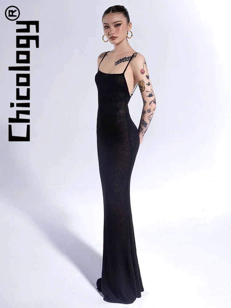 Chicology 2022 Women Mess Maxi Spaghetti Strap Dress Backless Black Gauze Trumpet / Mermaid Sexy Party Club Elegant Summer Cloth
Chicology 2022 Women Mess Maxi Spaghetti Strap Dress Backless Black Gauze Trumpet / Mermaid Sexy Party Club Elegant Summer Cloth