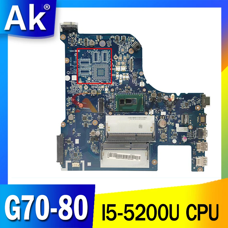 For Lenovo G70-80 B70-80 Z70-80 Z70-70 NM-A331 Motherboard With I5-5200U CPU 100% Tested
For Lenovo G70-80 B70-80 Z70-80 Z70-70 NM-A331 Motherboard With I5-5200U CPU 100% Tested