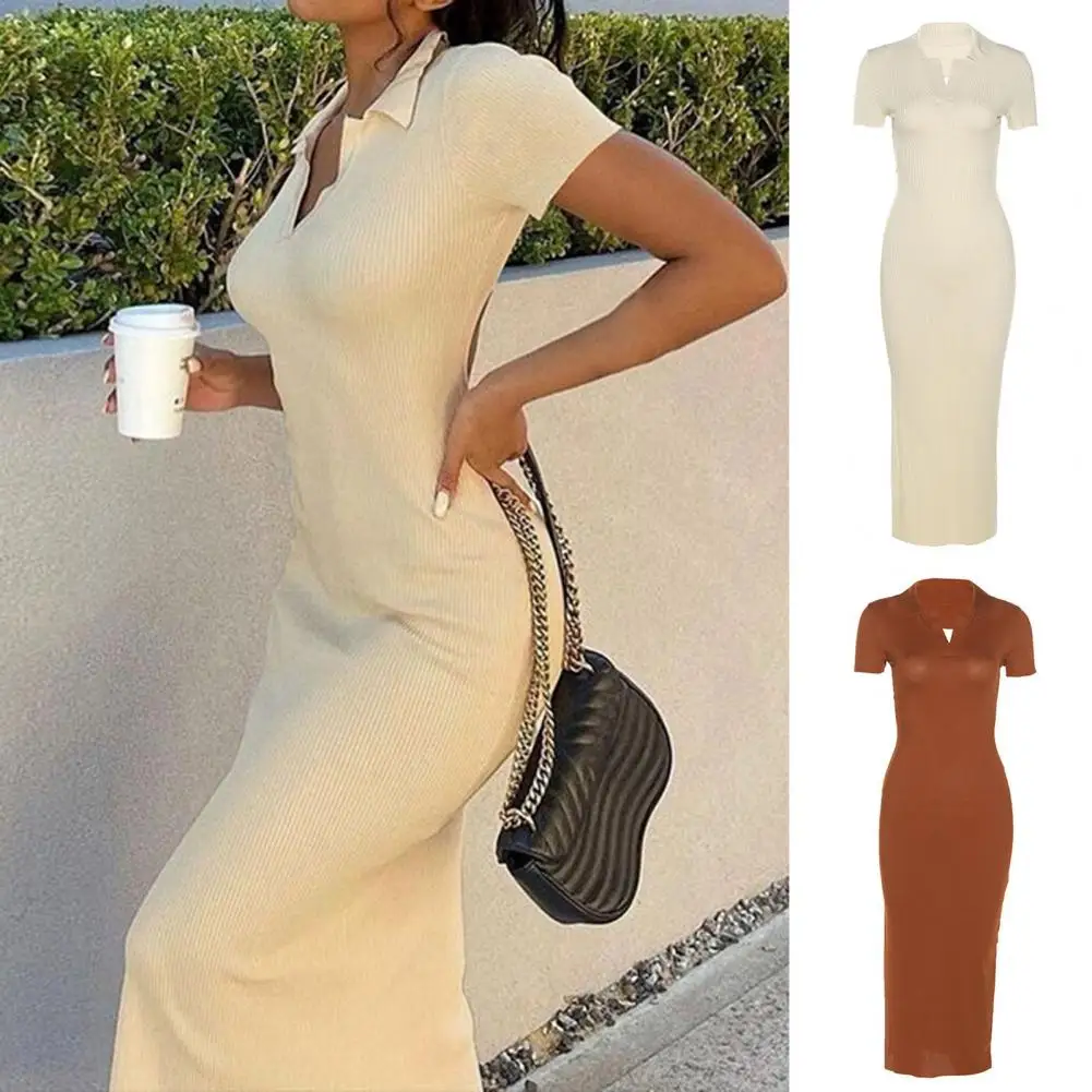 Long Dress Trendy Elastic Turn-down Collar Open Back Straps Bodycone Midi Dress Female Clothes Party Dress Midi Dress
Long Dress Trendy Elastic Turn-down Collar Open Back Straps Bodycone Midi Dress Female Clothes Party Dress Midi Dress