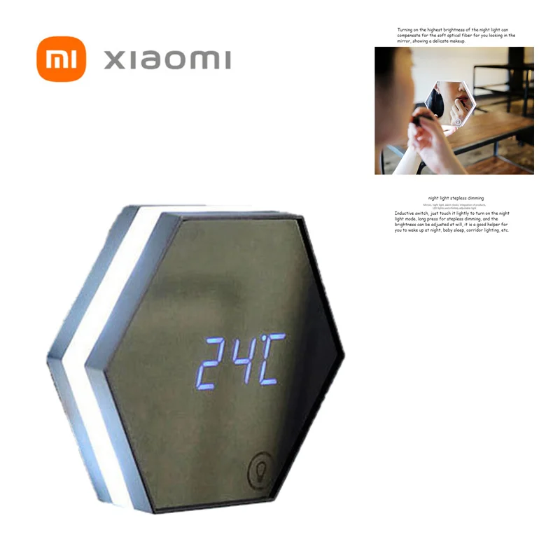 Многофункциональный зеркальный будильник Xiaomi Youpin, современный дизайн, светодиодный цифровой термометр, косметический светящийся ночник, б...
Многофункциональный зеркальный будильник Xiaomi Youpin, современный дизайн, светодиодный цифровой термометр, косметический светящийся ночник, б...