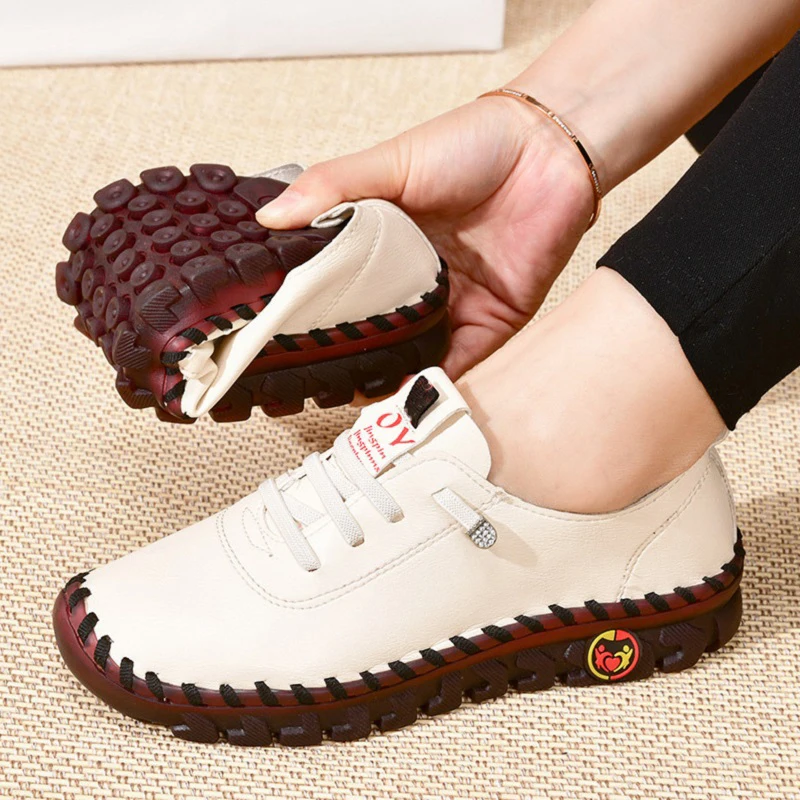 Shockproof Lace Up Flats Women's Shoes Summer Leather Loafer Mom Driving Moccasins Woman Foldable Wide Fit Shoes Big Size 42 43
Shockproof Lace Up Flats Women's Shoes Summer Leather Loafer Mom Driving Moccasins Woman Foldable Wide Fit Shoes Big Size 42 43