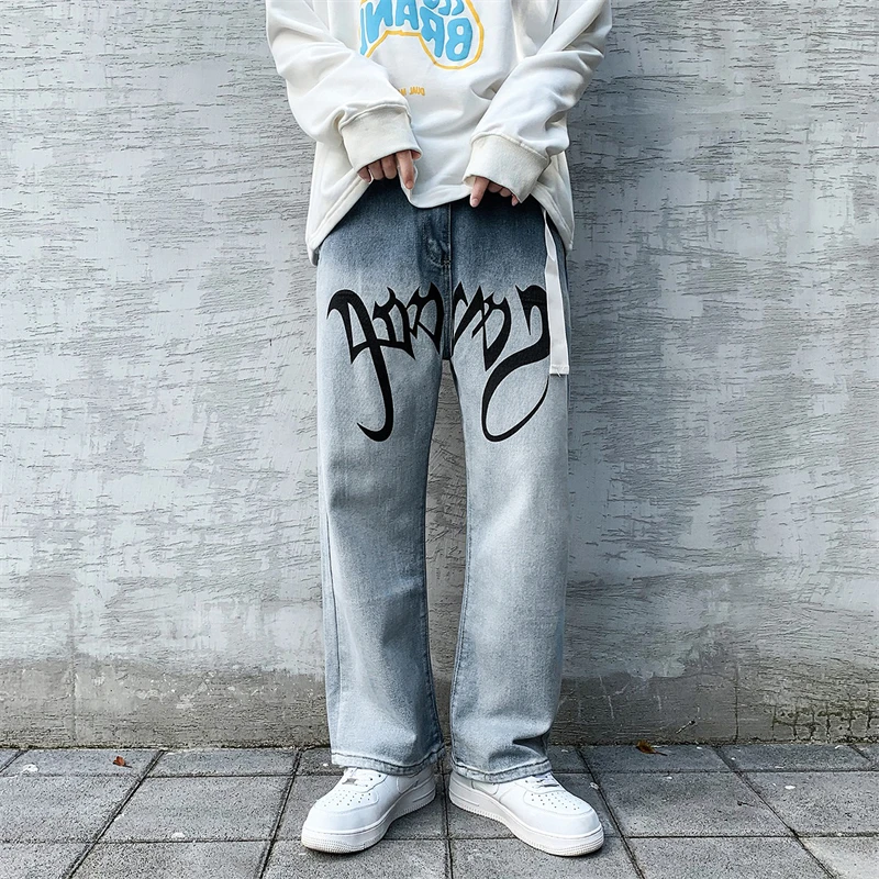 Tide Brand English Letter Printing Micro-horn Jeans Men and Women Summer High Street Hip-hop Old Denim Long Pants
Tide Brand English Letter Printing Micro-horn Jeans Men and Women Summer High Street Hip-hop Old Denim Long Pants