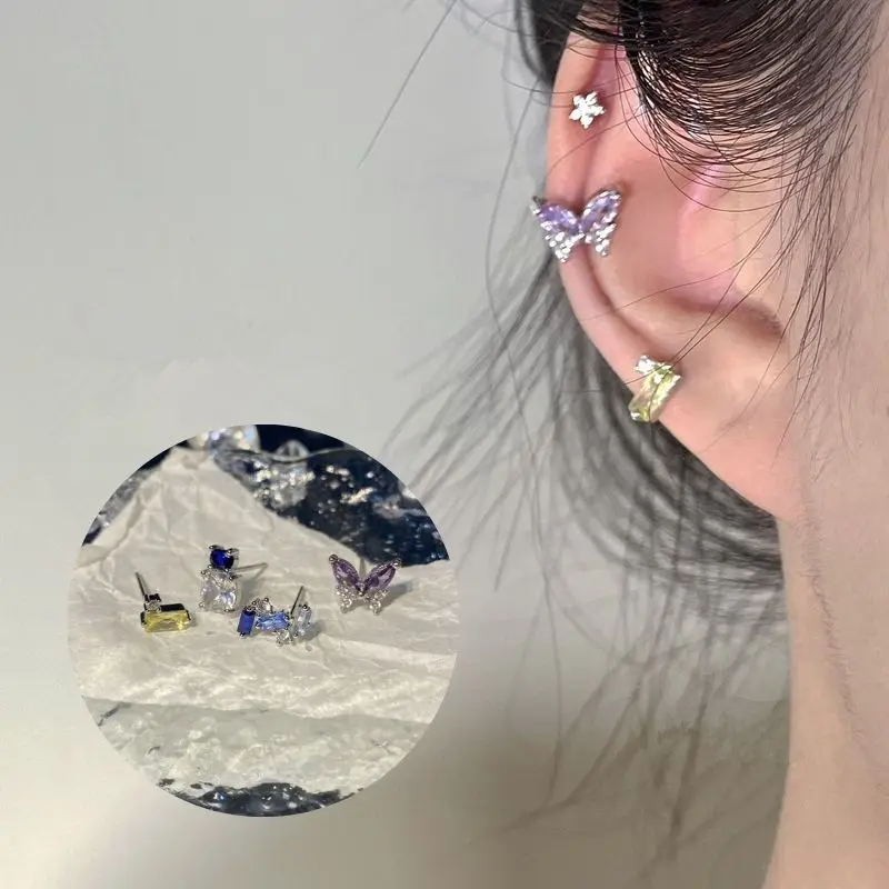 Lazy Island ~ Delicate Small Multi-color Diamond-studded Earrings Simple Everything with Butterfly Ear Bone Nails
Lazy Island ~ Delicate Small Multi-color Diamond-studded Earrings Simple Everything with Butterfly Ear Bone Nails