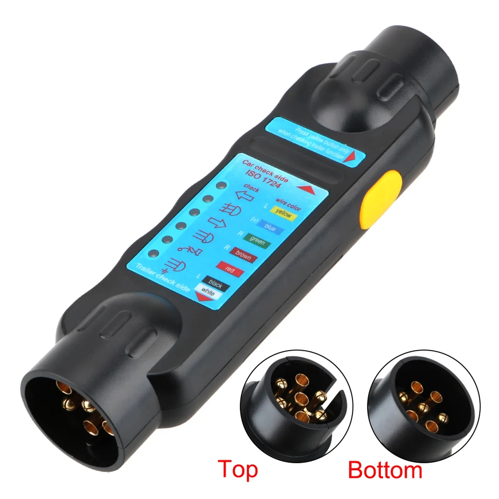 7Pin Trailer Socket Tester Durable And Reliable Car Resistance Trailer Plug Socket Easy To Use Trailer Tester Connector Recorder
7Pin Trailer Socket Tester Durable And Reliable Car Resistance Trailer Plug Socket Easy To Use Trailer Tester Connector Recorder