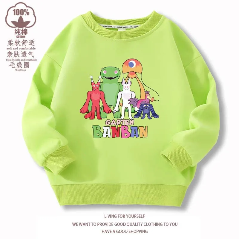 Garten of Banban Spring and Autumn Class Garden Game Fashion Peripheral Thin Children's Sweater Tops Trend
Garten of Banban Spring and Autumn Class Garden Game Fashion Peripheral Thin Children's Sweater Tops Trend