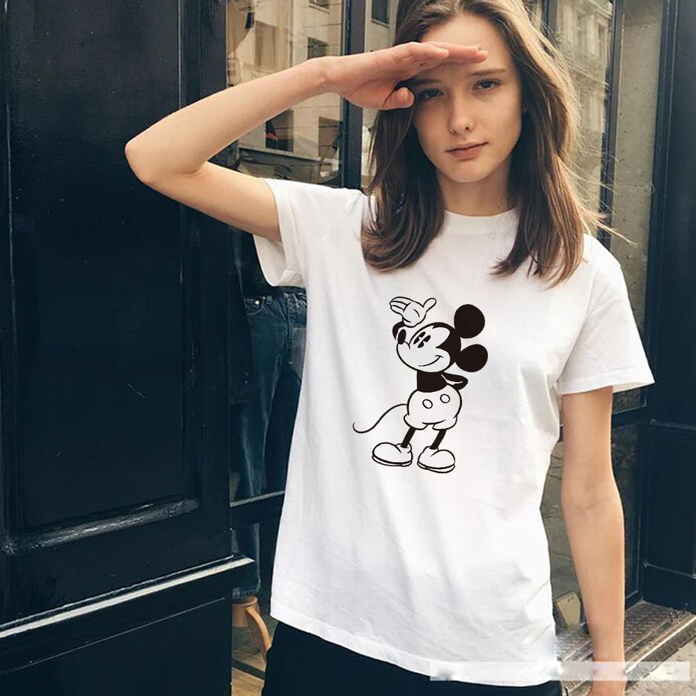 Модная женская футболка Disney, белая футболка с рисунком Микки Мауса, женская летняя футболка стандартного размера, Женские топы с мультяшным...
Модная женская футболка Disney, белая футболка с рисунком Микки Мауса, женская летняя футболка стандартного размера, Женские топы с мультяшным...