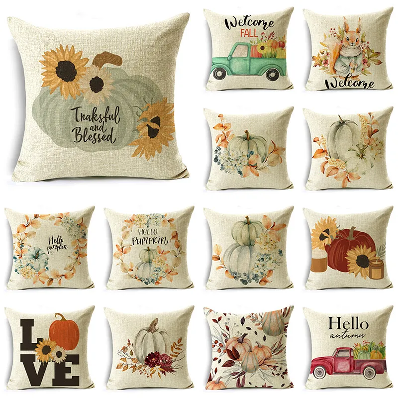 Creative Personality Pillow Cover Hello Autumn Flowers Pumpkin Sofa Decoration Cushion Cover 40*40cm/45*45cm/50*50cm
Creative Personality Pillow Cover Hello Autumn Flowers Pumpkin Sofa Decoration Cushion Cover 40*40cm/45*45cm/50*50cm