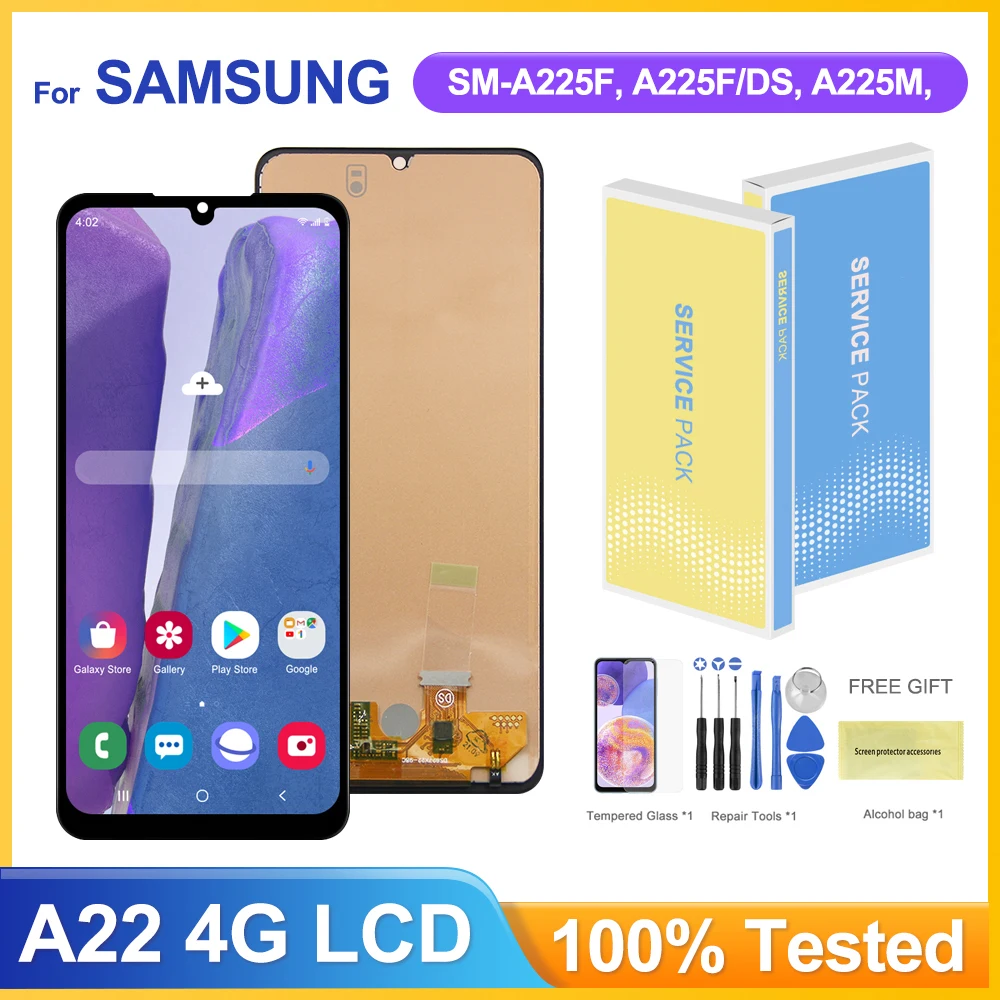 AAA+ Quality A22 4G Display Screen, for Samsung Galaxy A22 A225 A225F Lcd Display Touch Screen Digitizer Assembly with Frame
AAA+ Quality A22 4G Display Screen, for Samsung Galaxy A22 A225 A225F Lcd Display Touch Screen Digitizer Assembly with Frame