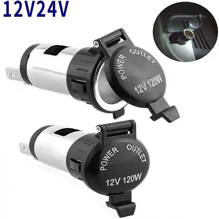 120W Cigarette Lighter Socket 12V Power Outlet Replacement for Car Marine Motorcycle ATV RV Boat Lighter Socket Plug Kit
120W Cigarette Lighter Socket 12V Power Outlet Replacement for Car Marine Motorcycle ATV RV Boat Lighter Socket Plug Kit