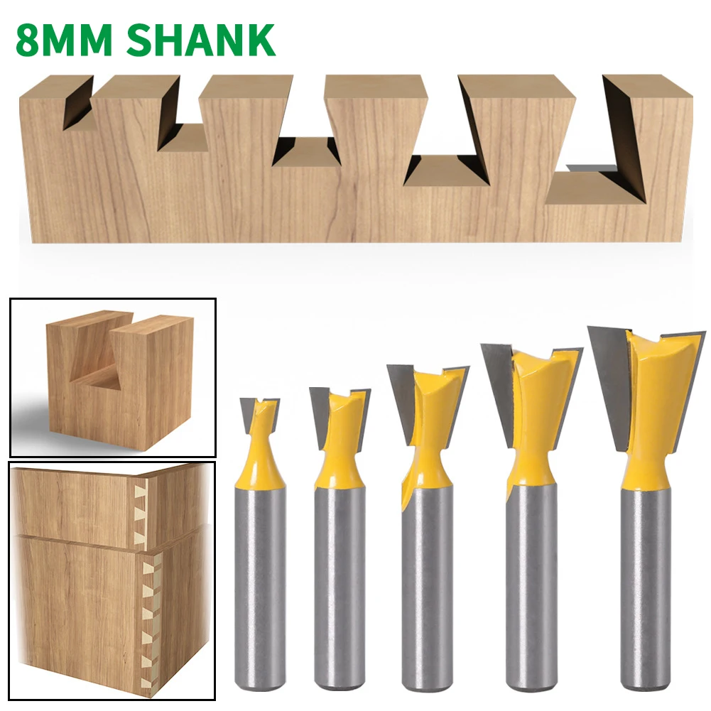 1PC 8MM Shank Milling Cutter Wood Carving Dovetail Joint Router Bits Set 14 Degree Woodworking Engraving Bit Milling Cutter Wood
1PC 8MM Shank Milling Cutter Wood Carving Dovetail Joint Router Bits Set 14 Degree Woodworking Engraving Bit Milling Cutter Wood