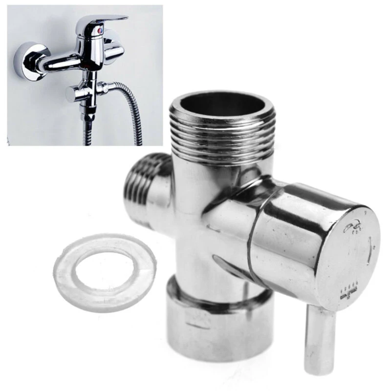 Tool Diverter Valve Part Replacement Rotating joint Shower Head T-Adapter 3 Ways Chrome Plated Brass Equipment
Tool Diverter Valve Part Replacement Rotating joint Shower Head T-Adapter 3 Ways Chrome Plated Brass Equipment