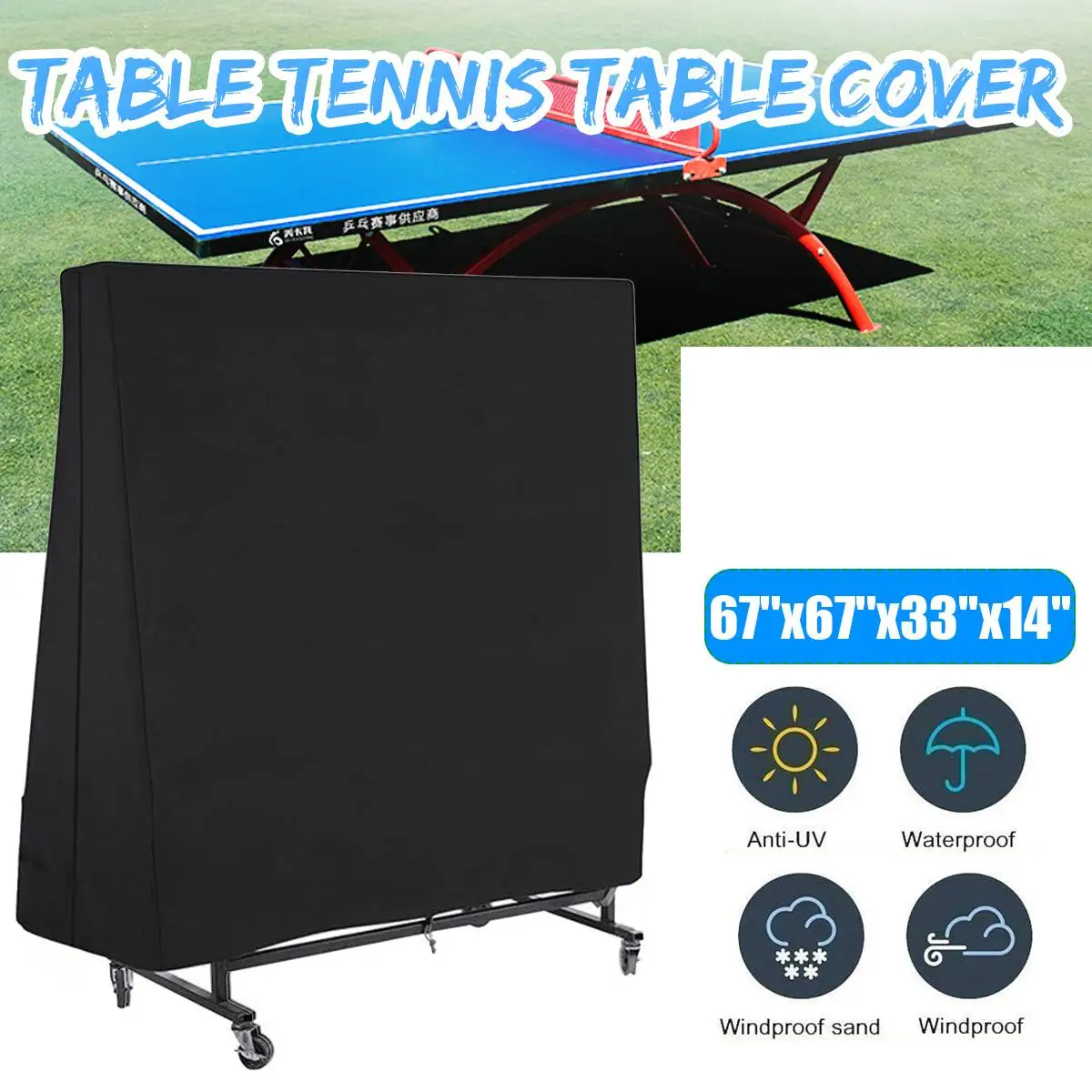 Heavy Duty Waterproof Dustproof Table Tennis Cover 210D Oxford Cloth Indoor/Outdoor Ping Pong Table Storage Covers Accessories
Heavy Duty Waterproof Dustproof Table Tennis Cover 210D Oxford Cloth Indoor/Outdoor Ping Pong Table Storage Covers Accessories