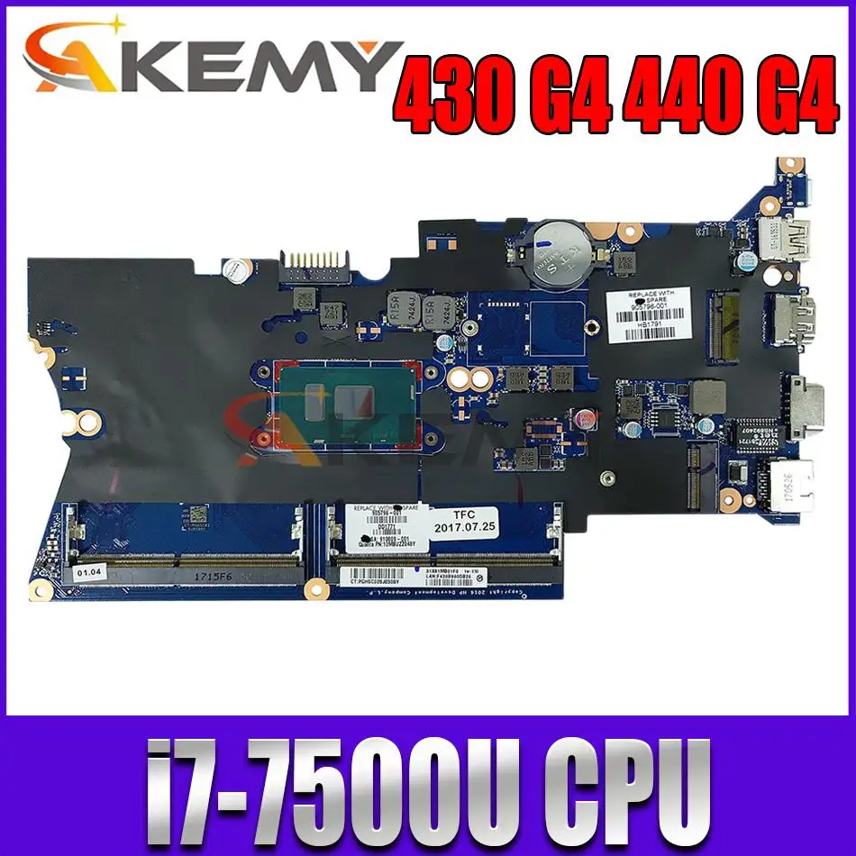 Original For HP Probook 440 G4 14 inch Laptop Motherboard DA0X81MB6E0 905797-601 905797-501 905797-001 SR2ZV i7-7500U CPU DDR4
Original For HP Probook 440 G4 14 inch Laptop Motherboard DA0X81MB6E0 905797-601 905797-501 905797-001 SR2ZV i7-7500U CPU DDR4