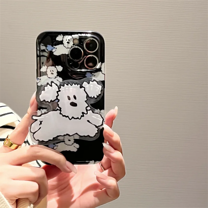 Luxury Cute Cartoon Line Puppy Funda Phone Cases For iphone 13 12 Pro 11 XS Max XR 7 8 Plus X Shockproof Back Cover With Holder
Luxury Cute Cartoon Line Puppy Funda Phone Cases For iphone 13 12 Pro 11 XS Max XR 7 8 Plus X Shockproof Back Cover With Holder