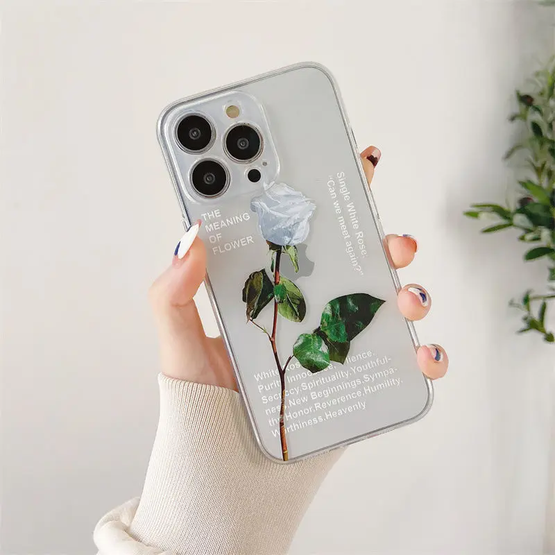 Graceful White Rose Transparent Fashion Phone Case For iphone 14 Pro Max 13 12 11 Pro X XS Max XR 6 7 8 Plus Soft silicone Cover
Graceful White Rose Transparent Fashion Phone Case For iphone 14 Pro Max 13 12 11 Pro X XS Max XR 6 7 8 Plus Soft silicone Cover