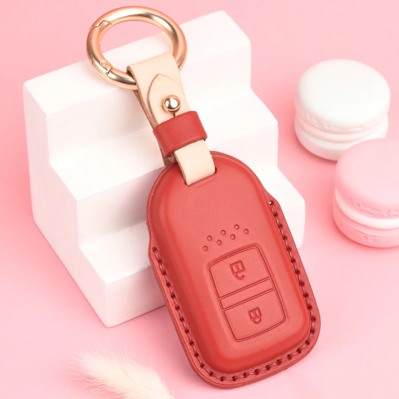 

Leather Car Key Case Cover For Honda Fit Civic City Vezel Accord XR-V HR-V CRV Polit Jazz Jade Crider Odyssey Accessory Shell