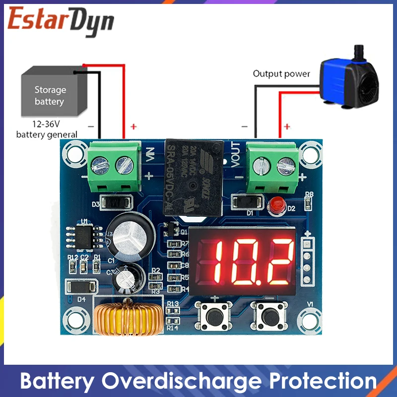 XH-M609 DC 12V-36V Charger Module Voltage OverDischarge Battery Protection Precise Undervoltage Protection Module Board
XH-M609 DC 12V-36V Charger Module Voltage OverDischarge Battery Protection Precise Undervoltage Protection Module Board