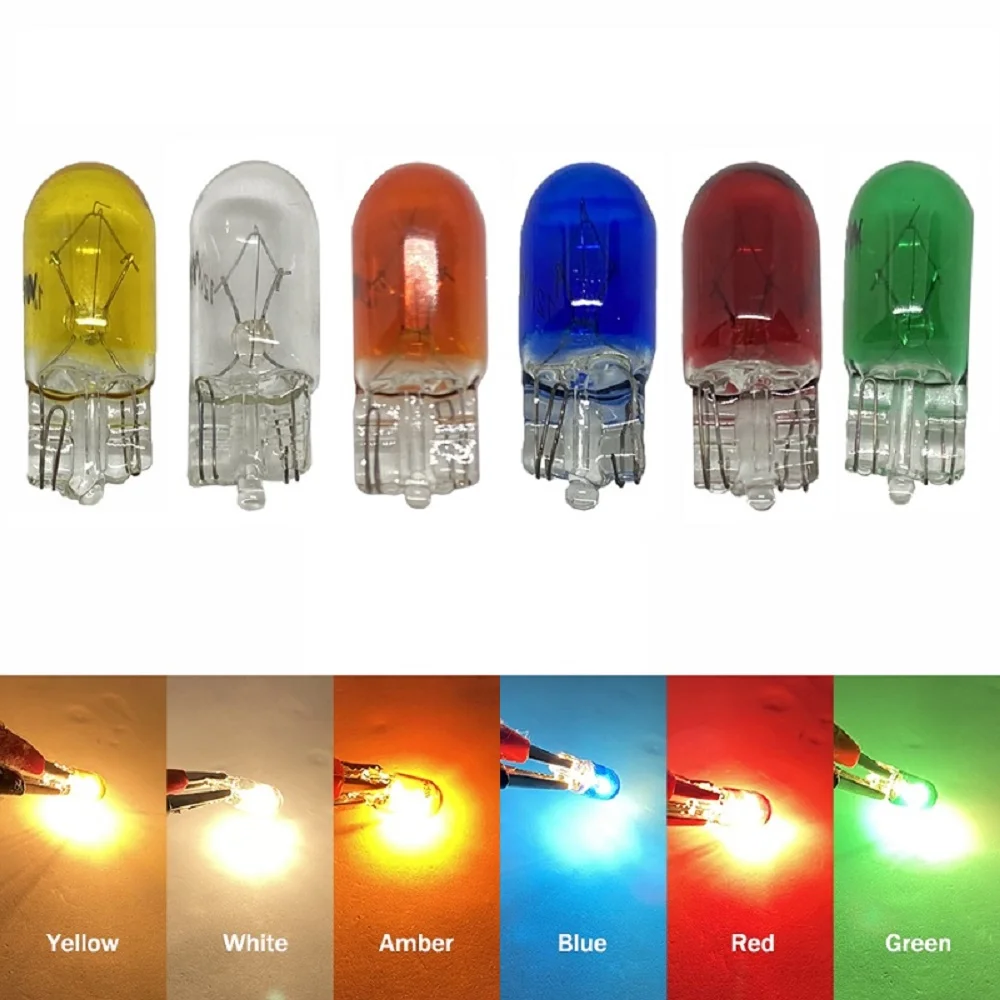 

20PCS 501 W5W XENON T10 Glass 12V 5W W2.1x9.5d Single Filament Multiple Colour Car Bulb Lamp Clearance Lights