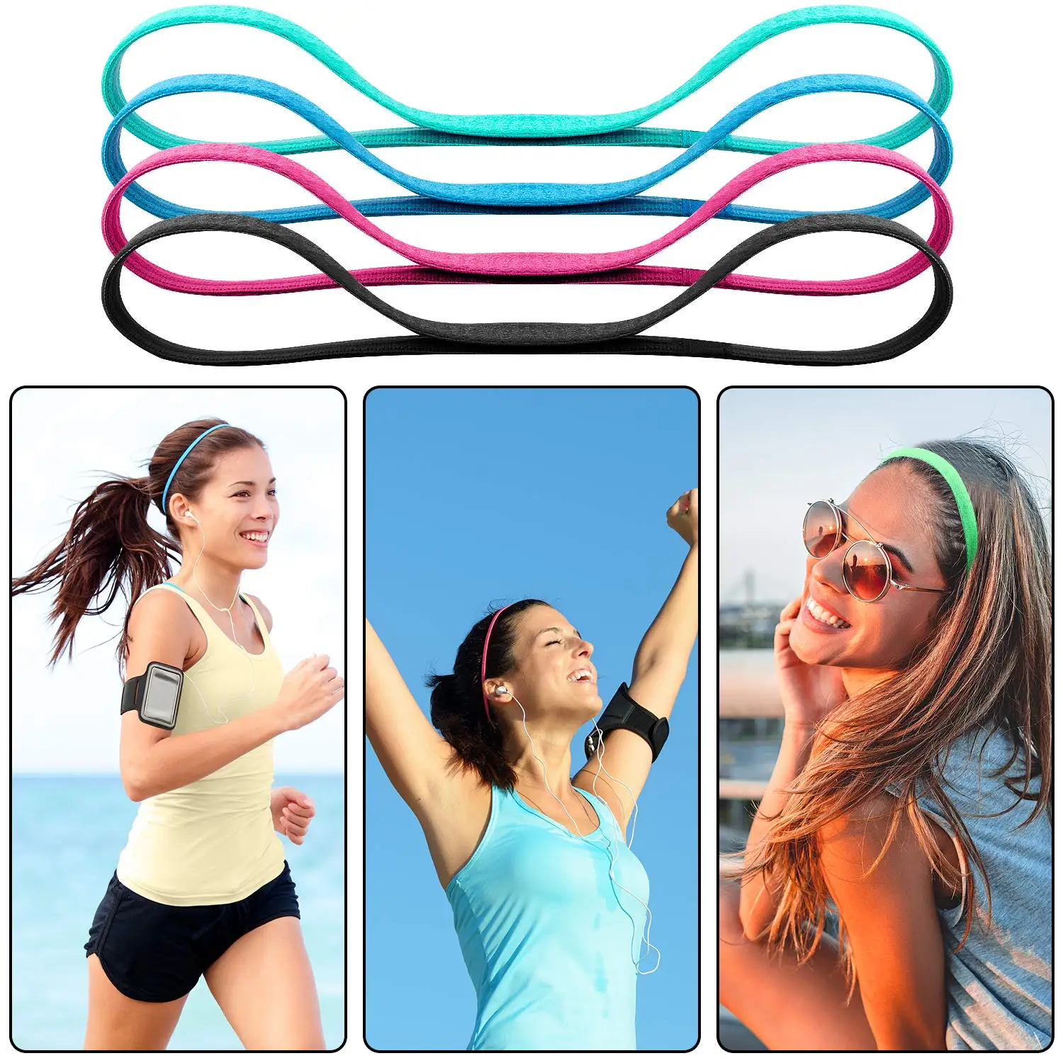 5PCs Women Men Yoga Hair Bands Sports Headband Girls Sport Anti-slip Elastic Rubber Sweatband Football Running Candy Color 
5PCs Women Men Yoga Hair Bands Sports Headband Girls Sport Anti-slip Elastic Rubber Sweatband Football Running Candy Color