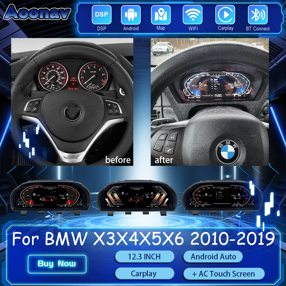 Digital Cluster Dashboard For BMW X3X4X5X6 2010 2011 2012 2013 2014 2015-2019 LCD Instrument Display Speedometer Screen Panel
Digital Cluster Dashboard For BMW X3X4X5X6 2010 2011 2012 2013 2014 2015-2019 LCD Instrument Display Speedometer Screen Panel