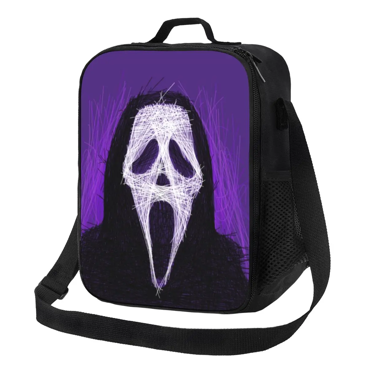Изолированные сумки для обеда с изображением крика Ghostface для работы школы Хэллоуин, ужасная пленка, многоразовый охладитель, термальная коробка бэнто для женщин и детей
Изолированные сумки для обеда с изображением крика Ghostface для работы школы Хэллоуин, ужасная пленка, многоразовый охладитель, термальная коробка бэнто для женщин и детей