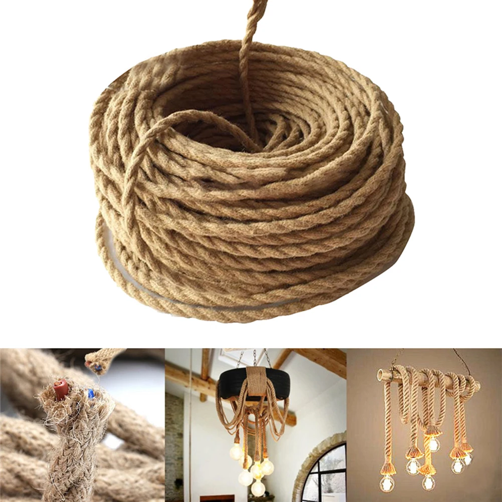 5/10M 2 Core Copper Wire Hemp Rope Twisted Cable Braided Industrial Electrical Wire Pendant Lights Lamp Line Vintage Lamp Cord
5/10M 2 Core Copper Wire Hemp Rope Twisted Cable Braided Industrial Electrical Wire Pendant Lights Lamp Line Vintage Lamp Cord