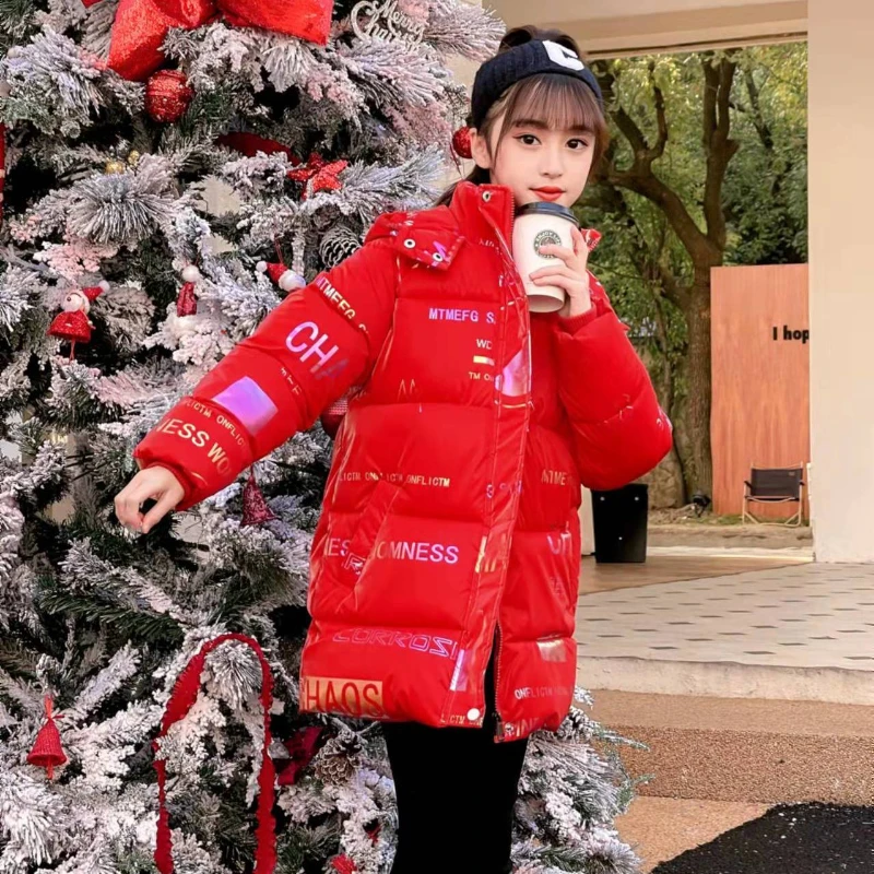 Girls Winter Jackets and Coats Chinese Style Red Outerwear Down Cotton Plush Child Thickened Medium Long Kids Coat Hooded Parkas
Girls Winter Jackets and Coats Chinese Style Red Outerwear Down Cotton Plush Child Thickened Medium Long Kids Coat Hooded Parkas
