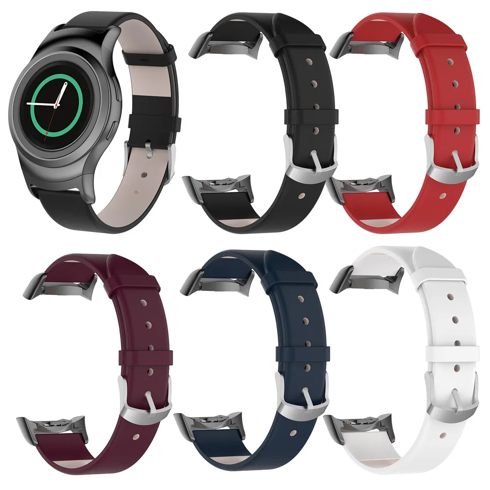 Leather Watch Band Straps For Samsung Gear S2 SM-R720 / SM- with Adapter Silicone Wristbands Bulk 
Leather Watch Band Straps For Samsung Gear S2 SM-R720 / SM- with Adapter Silicone Wristbands Bulk