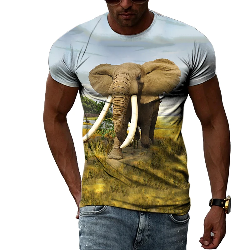 Summer Fashion Animal Elephant Graphic Men T-shirts Casual 3D Print Hip Hop Harajuku Personality Round Neck Tee Short Sleeve Top 
Summer Fashion Animal Elephant Graphic Men T-shirts Casual 3D Print Hip Hop Harajuku Personality Round Neck Tee Short Sleeve Top