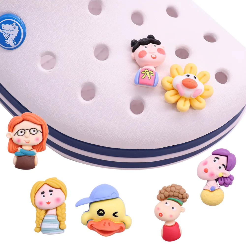 Good Quality 1pcs Resin Shoe Charms Beautiful Girl Cute Duck Accessories Kids Shoe Ornaments For Croc Jibz DIY Party Gift
Good Quality 1pcs Resin Shoe Charms Beautiful Girl Cute Duck Accessories Kids Shoe Ornaments For Croc Jibz DIY Party Gift