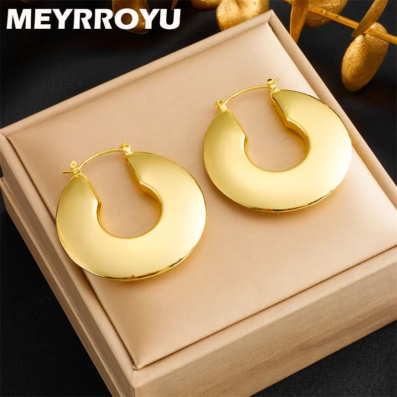 MEYRROYU 316L Stainless Steel Exaggerated Design Atmospheric U-shaped Geometric Earring Rings For Women Personalized Earring
MEYRROYU 316L Stainless Steel Exaggerated Design Atmospheric U-shaped Geometric Earring Rings For Women Personalized Earring