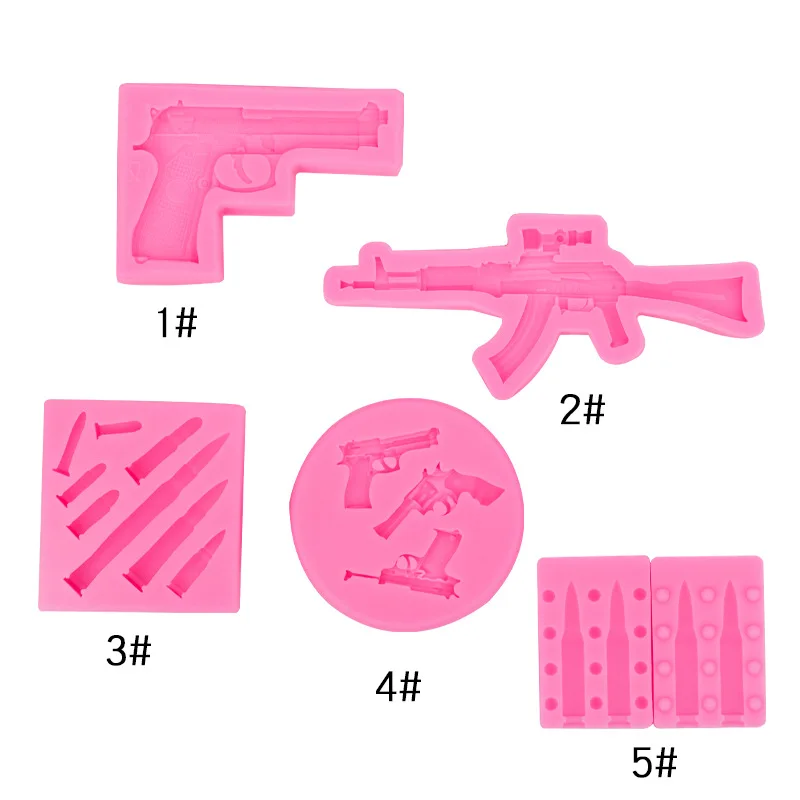 Game Mechanism Gun Bullet Silicone Mould Rifle Biscuit Chocolate Turn Sugar Clay Cake Decoration Mold Baking Accessories
Game Mechanism Gun Bullet Silicone Mould Rifle Biscuit Chocolate Turn Sugar Clay Cake Decoration Mold Baking Accessories
